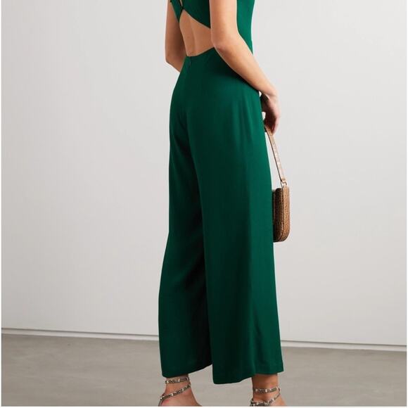 Reformation Mayer Jumpsuit in Emerald Green Size 2 - Picture 11 of 12